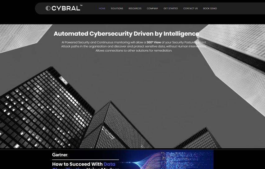 Cybral Storm platform home page